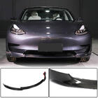 Tesla Model 3 2017- Front Bumper Lip V7 (2017-2023, Carbon) photo 1