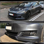 Tesla Model S 2012– Front Bumper Lip Spoiler (2016-2021, Carbon) photo 4