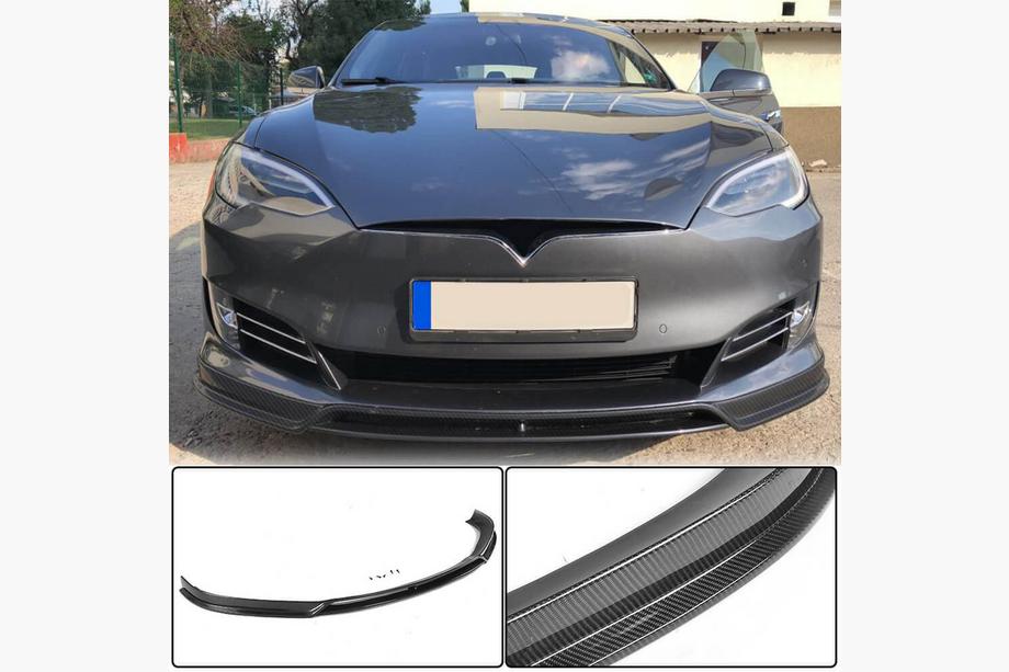 Tesla Model S 2012– Front Bumper Lip Carbon V3 (2016-2020) Image