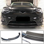 Tesla Model X 2015- Front Bumper Lip Spoiler (2015-2021, Carbon) photo 1