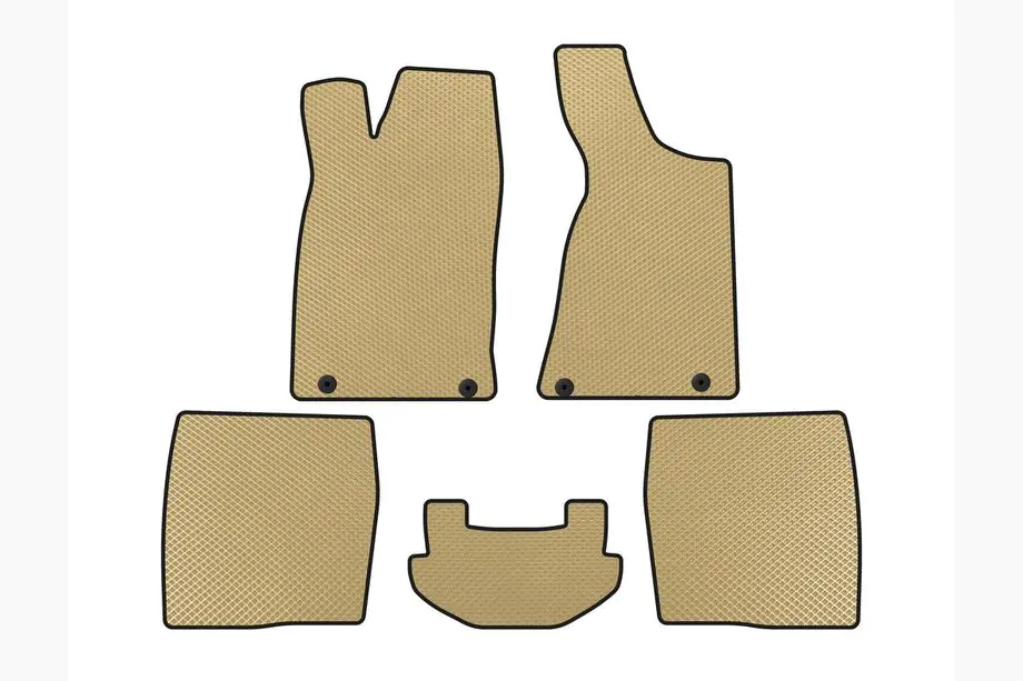 Audi 80/90 1987-1996 EVA Floor Mats (1987-1991, Sedan, Beige) Image