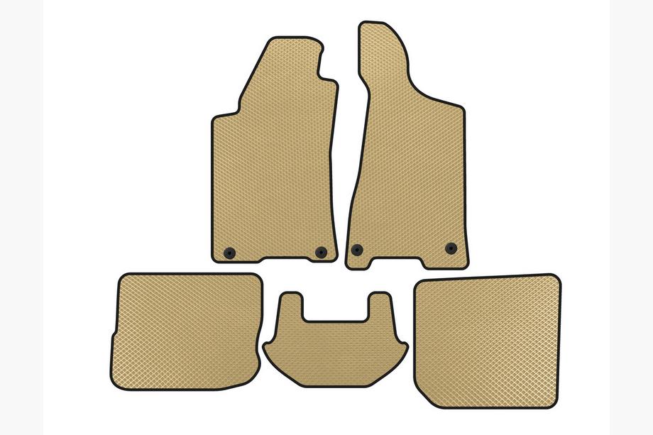 Audi 80/90 1987-1996 EVA Floor Mats (1991-1996, Sedan, Beige) Image