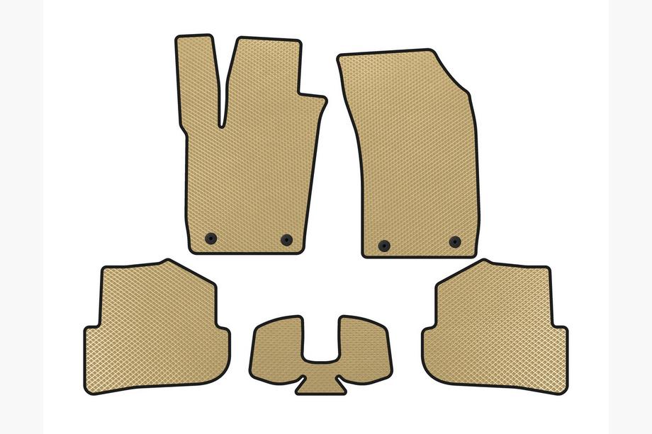 Audi A1 2010-2018 EVA Floor Mats (HB, 3-Door, Beige) Image