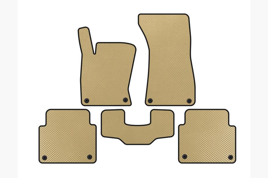 Audi A8 2002-2009 EVA Floor Mats (Short, Beige) Image