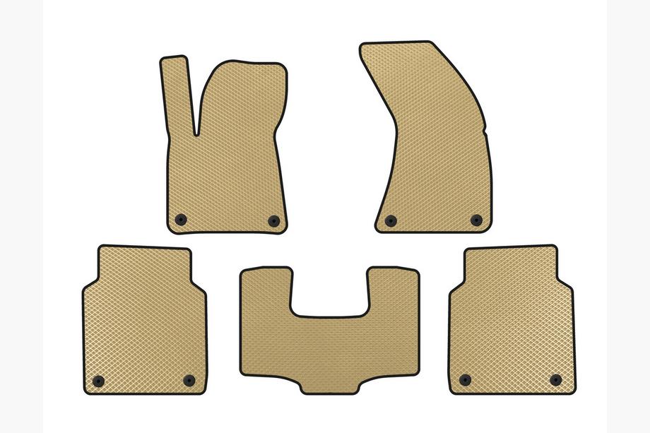 Audi A8 2010-2018 EVA Floor Mats (Long. Beige) Image