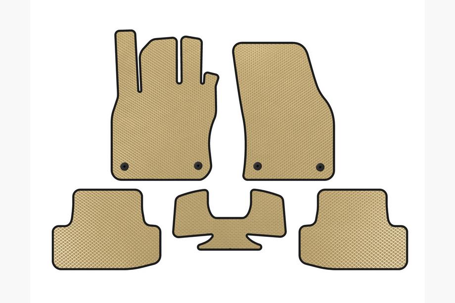 Audi Q2 2016- EVA Floor Mats (Beige) Image