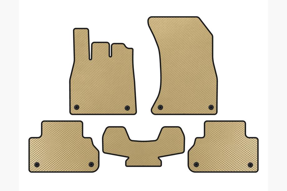 Audi Q5 2017-2025 EVA Floor Mats (Beige) Image