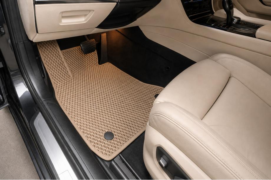 BMW 7 Series F01/F02 2008-2015 EVA Floor Mats (for F01, Beige) Image