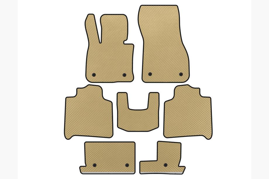 BMW 2 Series Active Tourer F45/F46 2014-2021 EVA Floor Mats (For F46, 3 Rows, Beige) Image