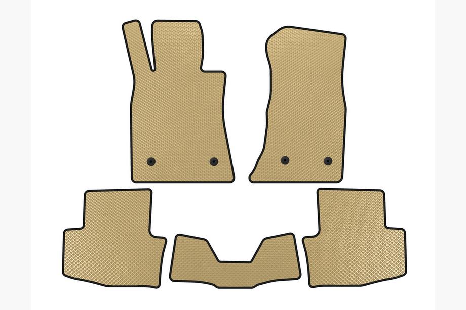 Cadillac ATS 2012-2019 EVA Floor Mats (SD, Beige) Image