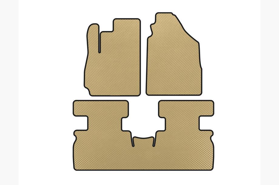 Jetour X70 2018- EVA Floor Mats (2 Rows, Beige) Image