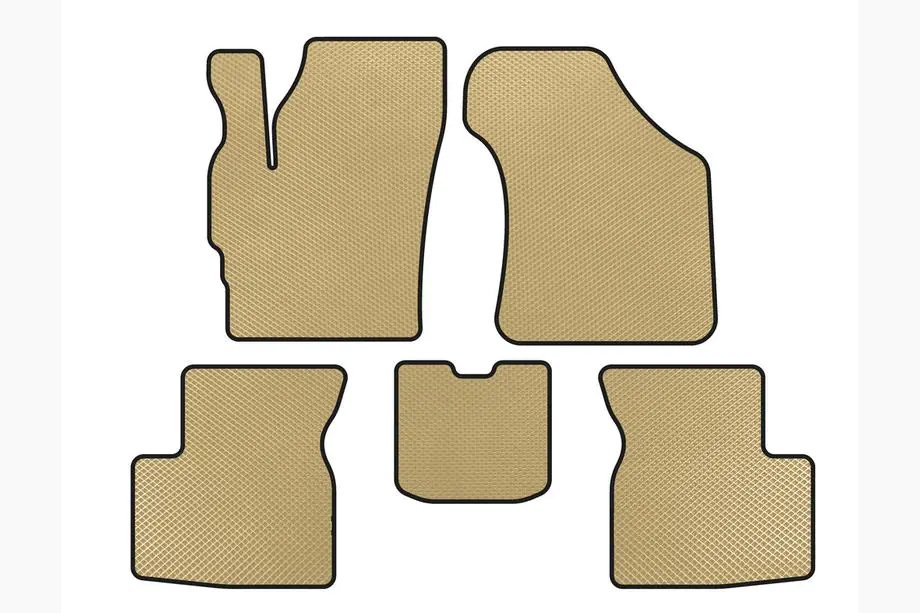 Chery QQ 2003-2022 EVA Floor Mats (Beige) Image