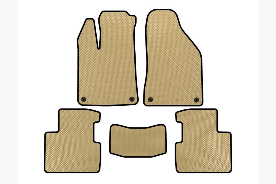 Chrysler 200 II 2014-2017 EVA Floor Mats (SD, Beige) Image