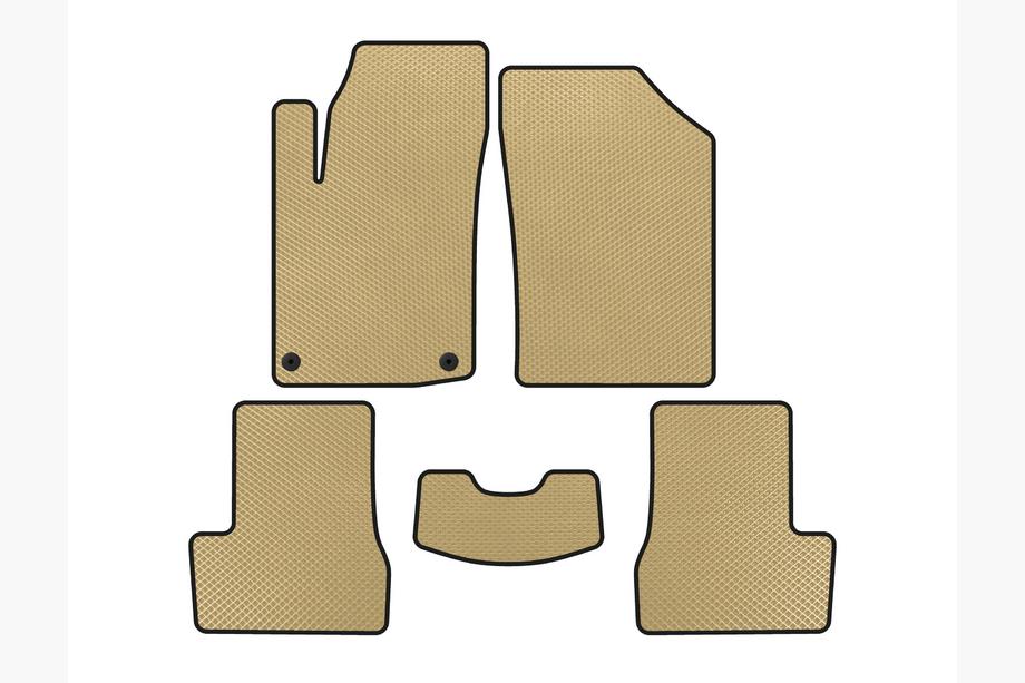 Citroen C-3 2009–2016 EVA Floor Mats (HB, Beige) Image