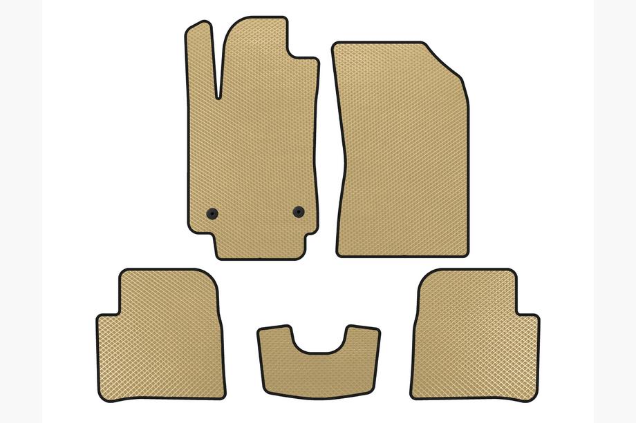 Citroen C-3 2016-2023 EVA Floor Mats (HB, Beige) Image
