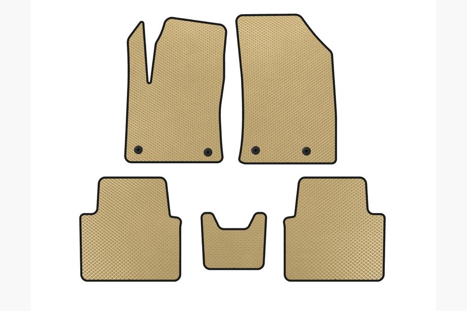 Citroen C-3 Aircross 2017-2024 EVA Floor Mats (Beige) Image