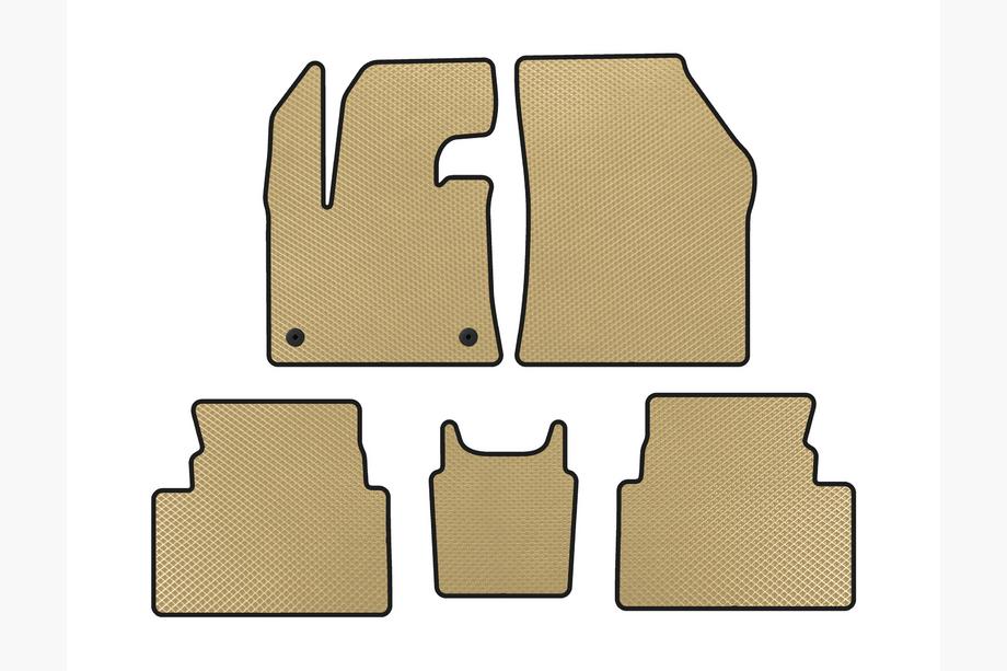 Citroen C5 Aircross 2017-2025 EVA Floor Mats (Floor-Mounted Accelerator, Beige) Image