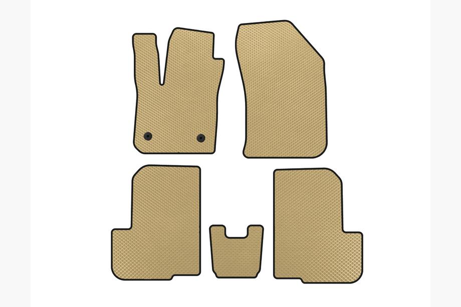 Dacia Lodgy 2012-2022 EVA Floor Mats (2 Rows, 7-Seater, Beige) Image