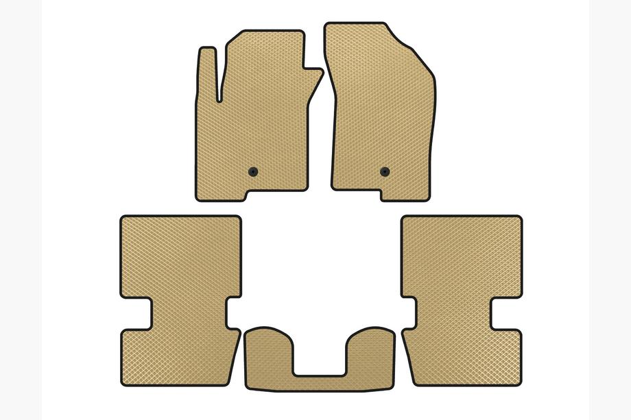 Dodge Caliber 2006-2011 EVA Floor Mats (HB, Beige) Image