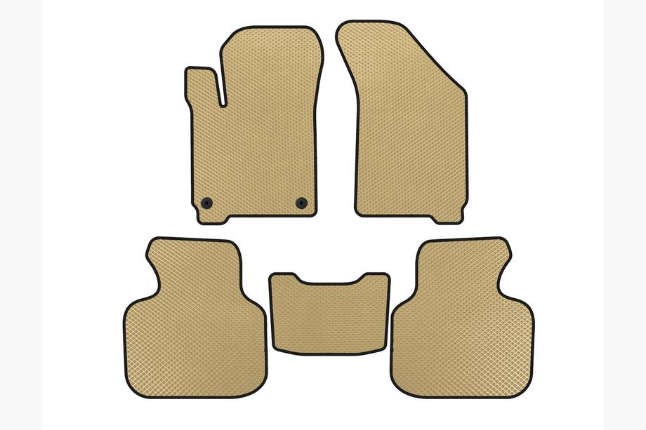 Dodge Journey 2008-2020 EVA Floor Mats (2011-2020, 7-Seater, Beige) Image