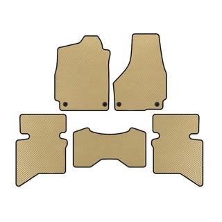 EVA Floor Mats (2009+, 5-Seater/Double Cab, Beige) Dodge RAM (DS/DJ/D2) 2009–2024
