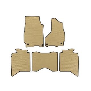 EVA Floor Mats (2013+, 5-Seater, Beige) Dodge RAM (DS/DJ/D2) 2009–2024