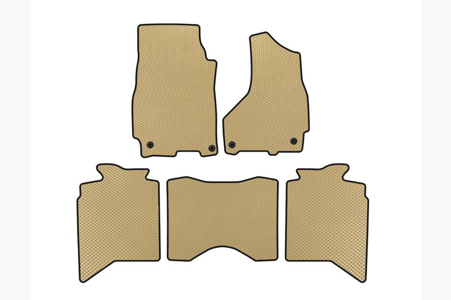 Dodge RAM (DS/DJ/D2) 2009–2024 EVA Floor Mats (2013+, 5-Seater, Beige) Image