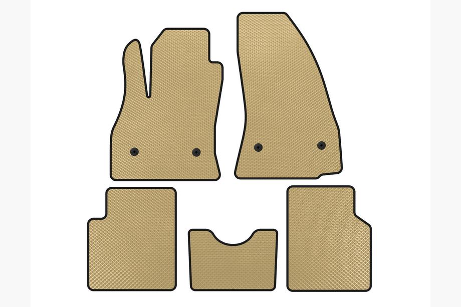 Fiat 500/500L 2013-2022 EVA Floor Mats (for 500L, Beige) Image