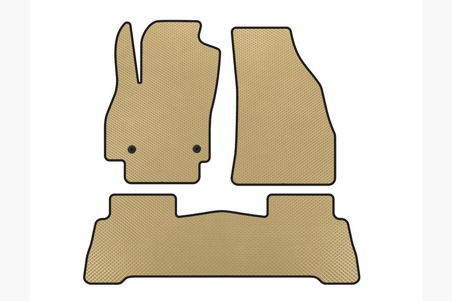 Fiat Fiorino/Qubo 2008-2024 EVA Floor Mats (For Fiorino, Beige) Image