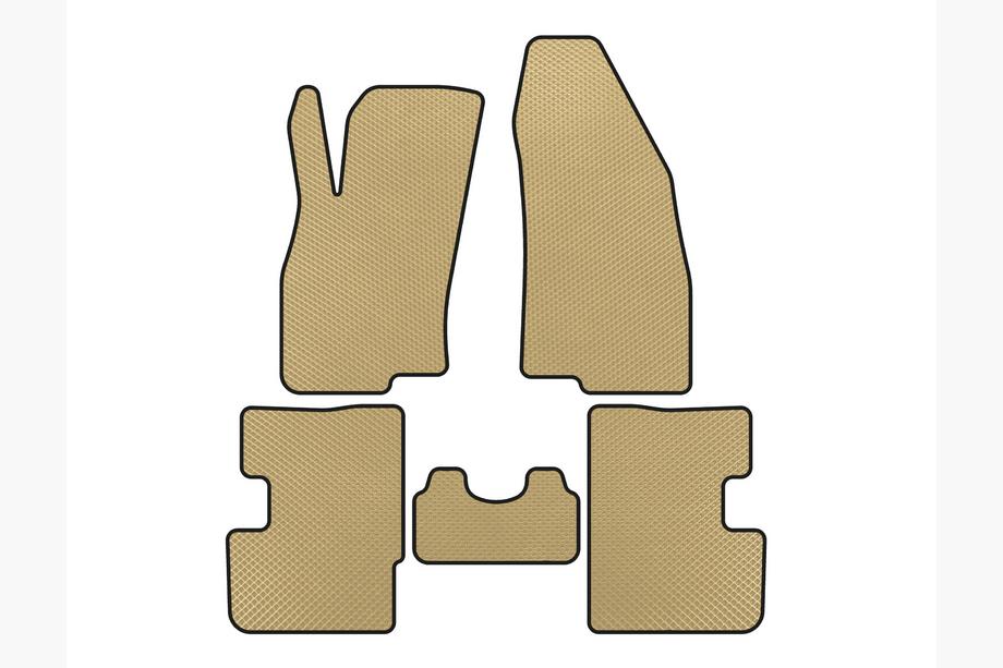 Fiat Punto Grande/EVO 2006-2018 EVA Floor Mats (2011-2018, HB, 3-Door, Beige) Image