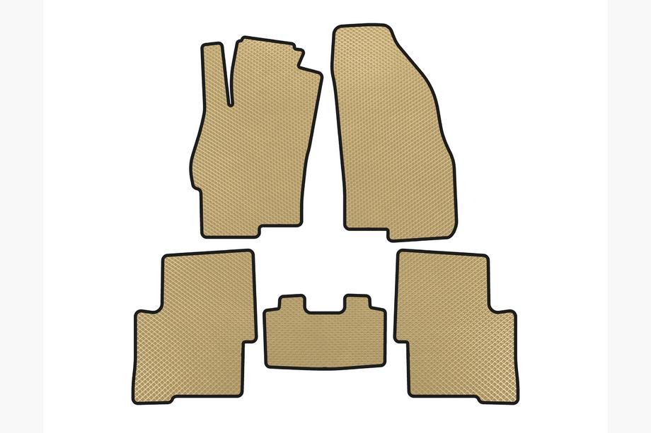 Fiat Linea 2006-2018 EVA Floor Mats (SD, Beige) Image