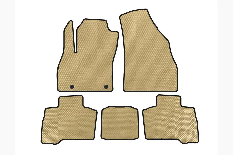 Fiat Fiorino/Qubo 2008-2024 EVA Floor Mats (for Qubo, 2016+, Beige) Image