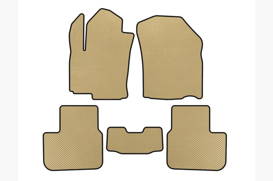Fiat Sedici 2006-2014 EVA Floor Mats (HB, Beige) Image