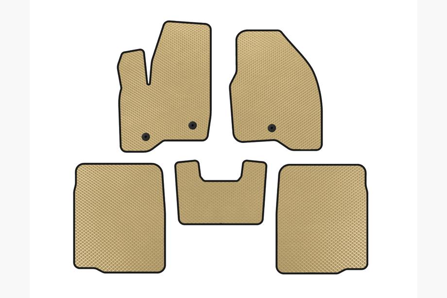 Ford Explorer 2011-2019 EVA Floor Mats (2 Rows, 2011-2015, Beige) Image