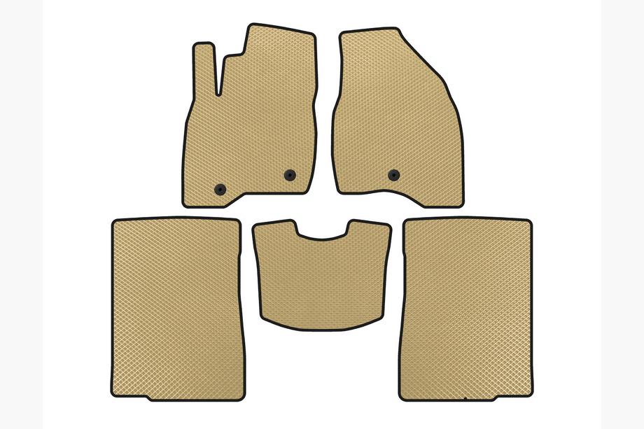 Ford Explorer 2011-2019 EVA Floor Mats (2015-2017, 2 Rows, 7-Seater, Beige) Image