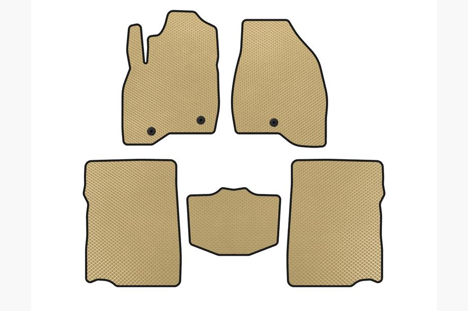 Ford Explorer 2011-2019 EVA Floor Mats (2017-2019, 2nd Row, 7-Seater, Beige) Image