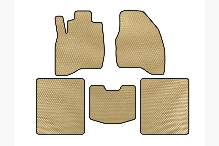 Ford Explorer 2011-2019 EVA Floor Mats (2015-2019, 5-Seater, Beige) Image