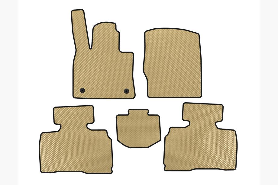 Ford Explorer 2019- EVA Floor Mats (2 Rows, 7-Seater, Beige) Image