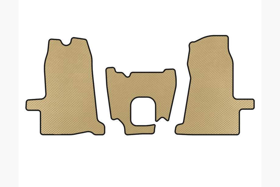 Ford Transit 2000–2014 EVA Floor Mats (2000-2006, 1+1, Manual, Beige) Image