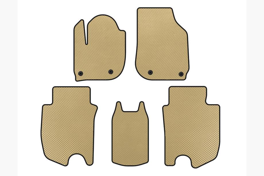 Honda FIT/Jazz 2014–2020 EVA Floor Mats (HB, Hybrid, Beige) Image