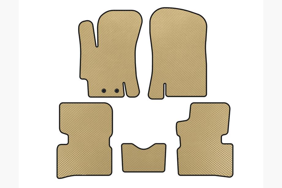 Hyundai Accent 2006-2010 EVA Floor Mats (SD, Beige) Image