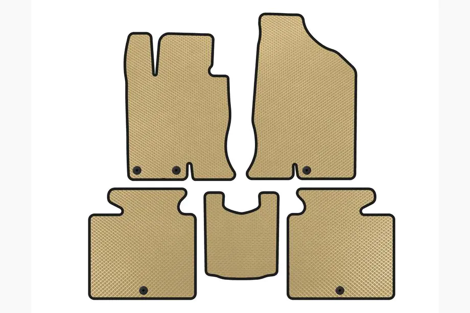 Hyundai Grandeur 2011-2017 EVA Floor Mats (SD, Petrol, Beige) Image