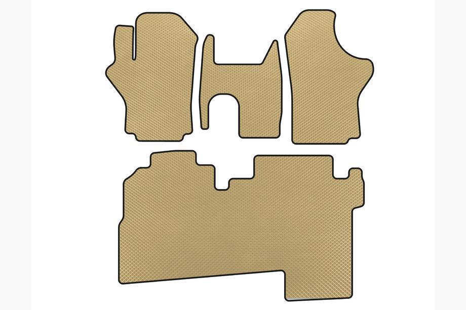 Hyundai H200, H1, Starex 1998-2007 EVA Floor Mats (2004-2007, 2 Rows, 8-Seater, Beige) Photo 1
