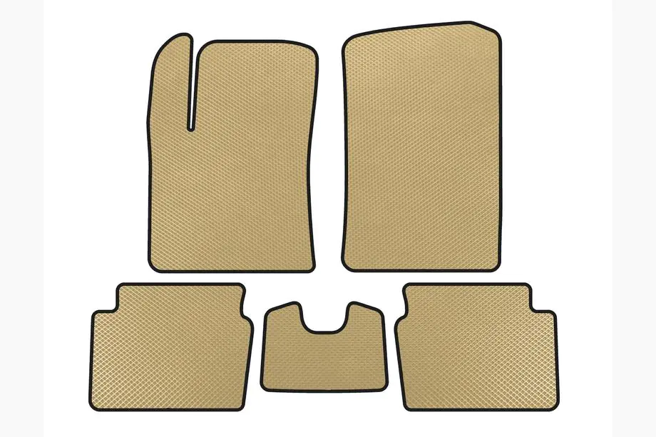 Hyundai I-10 2008-2013 EVA Floor Mats (HB, Beige) Image