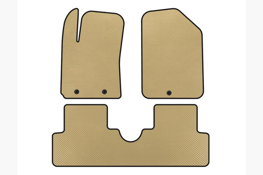 Hyundai I-10 2014-2017 EVA Floor Mats (HB, Beige) Image