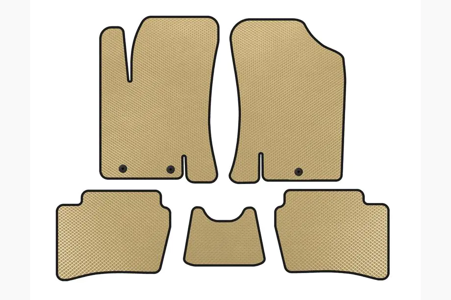 Hyundai I-20 2008-2012 EVA Floor Mats (HB, Beige) Image