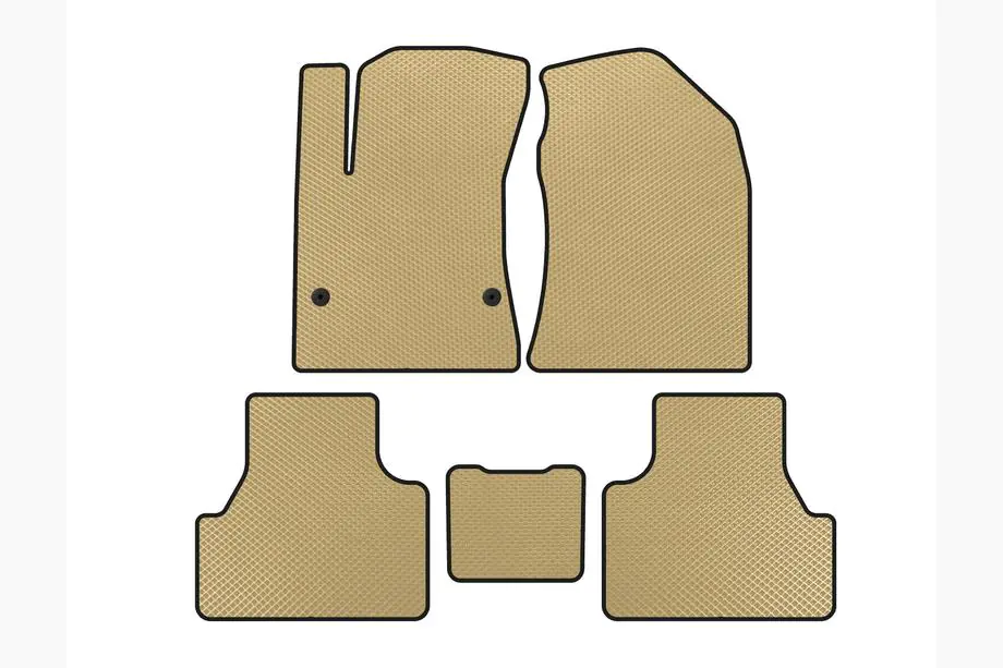 Hyundai Kona 2017-2023 EVA Floor Mats V2 (Electric, Beige) Image