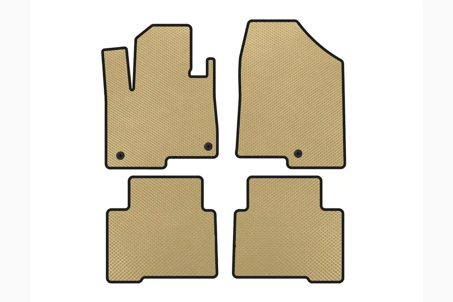 Hyundai Santa Fe 4 2018-2023 EVA Floor Mats (2 Rows, for Grand, Beige) Image
