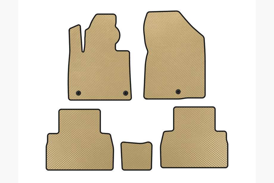 Hyundai Santa Fe 4 2018-2023 EVA Floor Mats (2018-2020, Beige) Photo 1