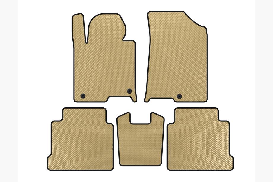 Hyundai Sonata LF 2014-2019 EVA Floor Mats (SD, Beige) Image